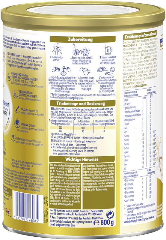 BEBA SUPREME 1+ JUNIOR