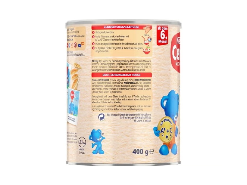 CERELAC Milch-Getreidebrei mit Weizen