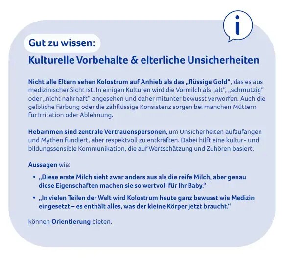 beba infobox kolostrum gut zu wissen kulturelle vorbehalte